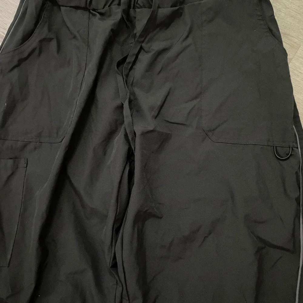 Jogger Pants Mens XL Black Techwear Utility Lightweight Reflective